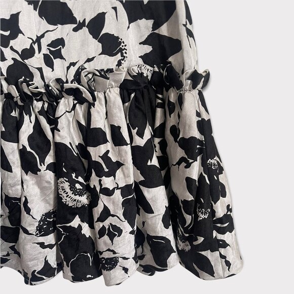Rickie Freeman for Teri Jon Black & White Ruffle Dress Size 4 - Picture 5 of 9